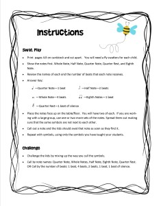 Product image of detailed instructions on how to teach children music